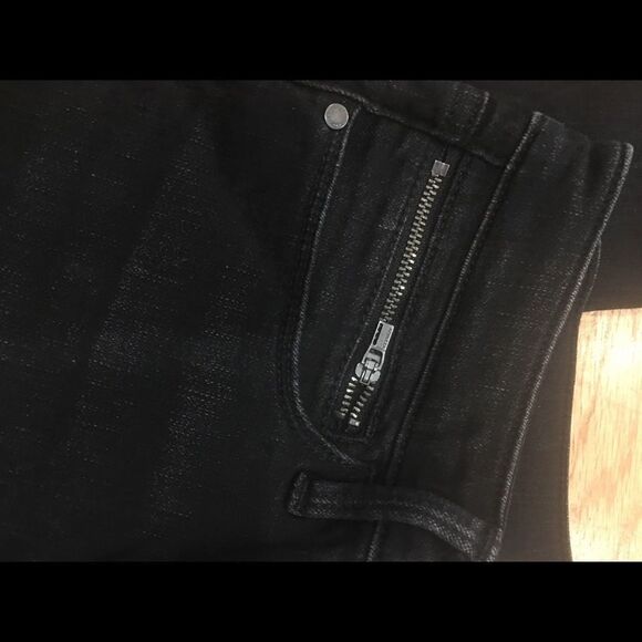 Athleta Size 4 black skinny jeans zipper ankle - Picture 6 of 6